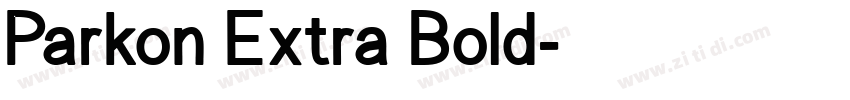 Parkon Extra Bold字体转换